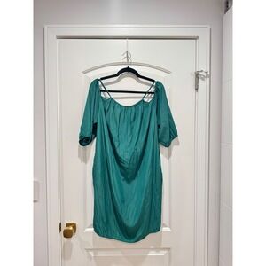 Maje Paris Dress Womens Size 3 Green Short Sleeve Mini‎ Casual